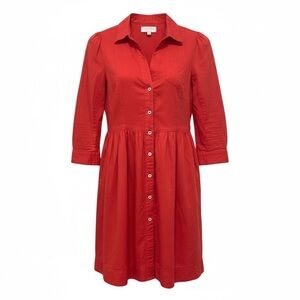 Moulinette Soeurs women’s red midi dress, size 6, babydoll dress